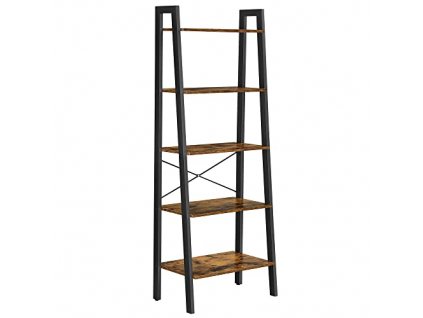 Regál, 5 pater, 56 x 34 x 172 cm, rustikálně hnědý