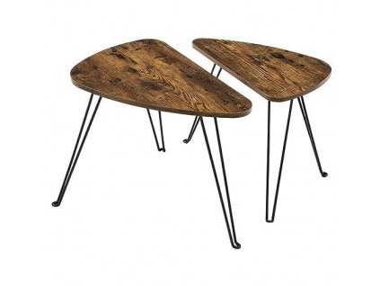 Stolky, 2 kusy, rustikálně hnědé a černé