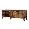Televizní stolek, 140 x 40 x 50 cm, rustikálně hnědý