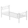 Kovový rám na postel, pro matrace 90 x 210 cm, bílý