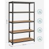 Skladovací regál, 5 pater, 120 x 60 x 200 cm, černý