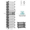 Úložný organizér, 10 boxů, 43 x 31 x 173 cm, šedý