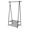 Věšák na oděvy s botníkem, 64 x 41 x 155 cm, černý