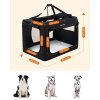 Skládací látková přepravka pro psy, 91 x 63 x 63 cm, černá