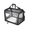 Skládací látková přepravka pro psy, 91 x 63 x 63 cm, černá