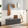 Lavice s úložným prostorem, 110 x 38 x 38 cm, 120 l, tmavě šedá
