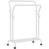 Pojízdný věšák na oděvy, 103,5 x 52,5 x 155 cm, bílý