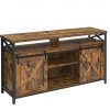 Televizní stolek, 147 x 40 x 76 cm, rustikálně hnědý a černý