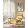 Houpací křeslo, 67 x 121,5 x 84 cm, pastelově žluté
