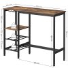 Barový stůl, 110 x 40 x 90 cm, rustikálně hnědý a černý
