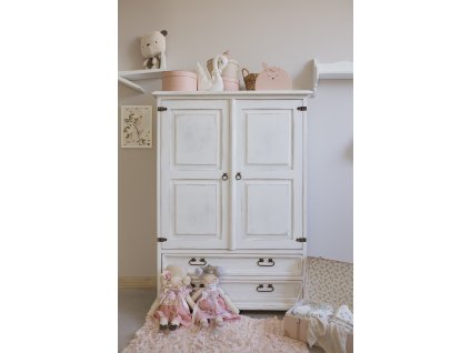 Masivní prádelník WHITE HOME Slim COM108/A (Barevné provedení Antická bílá K16 - antická bílá K16)