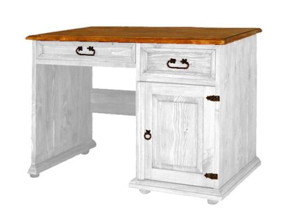 Rustikální psací stůl POPRAD WHITE BIK01A