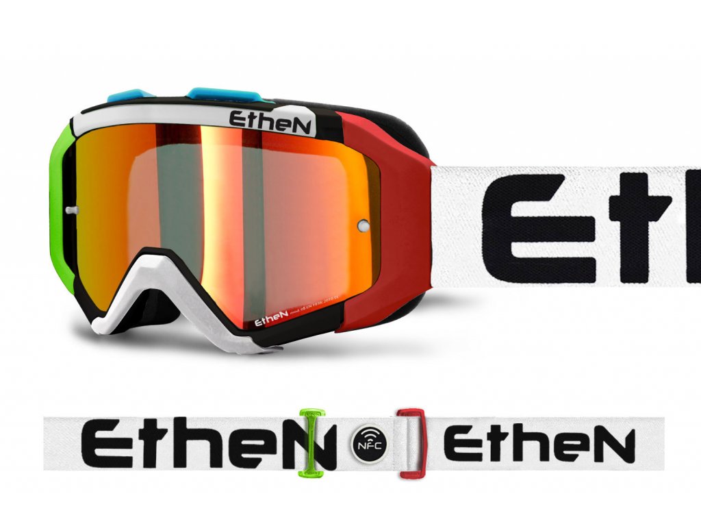 ETHEN ARES 0717 MX okuliare ITALIA s červeným zrkadlovým sklom TOP MODEL