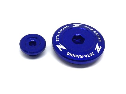 ZETA Hliníková zátka motora YZ450F'06-09, WR250F/450F'03- Modrá