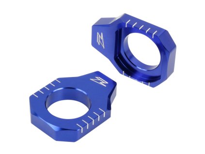 ZETA Napínacie bloky zadnej osky KX85 '01- Modré