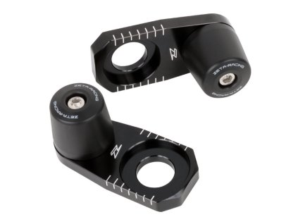 ZETA Napínacie bloky zadnej osky s klzákom KLX250/D-Tracker Čierne