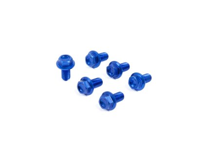 ZETA Sada hliníkových skrutiek do krytov predných tlmičov 6ks Yamaha 2 modrá