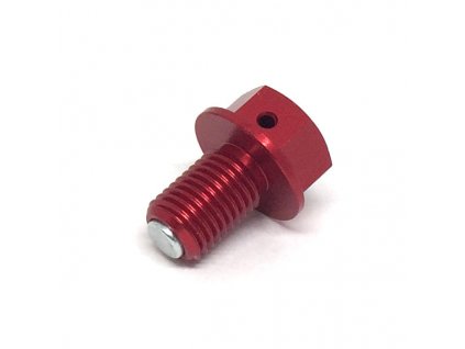 ZETA Výpustná skrutka oleja s magnetom M10x15-P1.25 červená