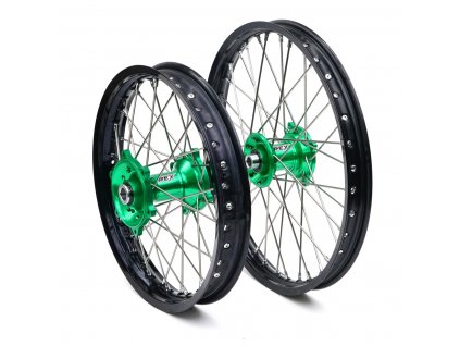 rex wheels set kawasaki black green