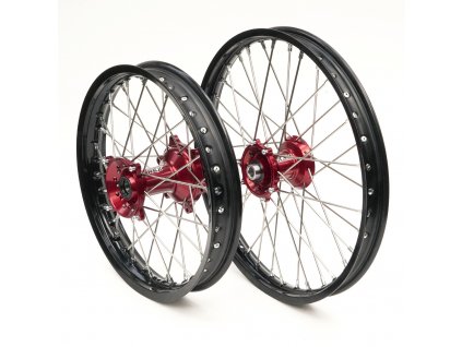 rex wheels set honda black red