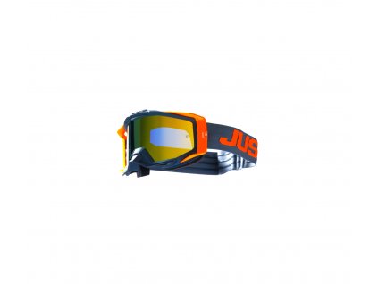 just1 goggle iris 20 logo orange grey mirror red lens