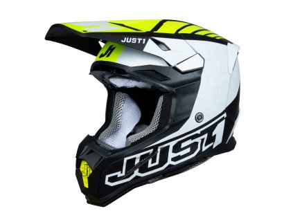 Just 1 MX prilba J-22 F Dynamo Fluo Yellow/White/Black Matt