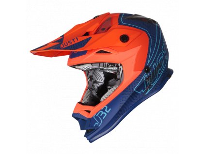 Just1 MX prilba J32 junior  VERTIGO BLUE FLUO ORANGE