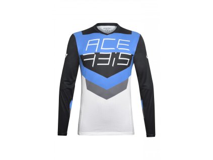 Motokrosový dres ACERBIS MX TRACK - čierna/modrá