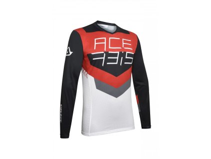 Motokrosový dres ACERBIS MX TRACK - čierna/červená