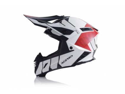 Motokrosová prilba ACERBIS X-TRACK -  biela/červená