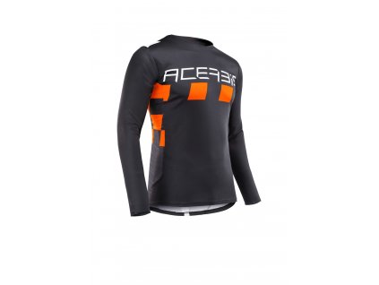 Motokrosový dres ACERBIS CHECKMATE - čierna/oranžová