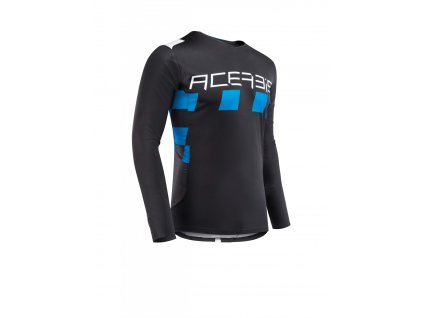 Motokrosový dres ACERBIS CHECKMATE - čierna/modrá
