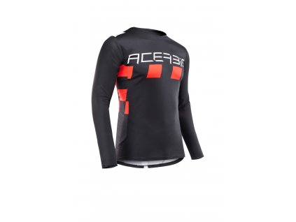 Motokrosový dres ACERBIS CHECKMATE - čierna/červená