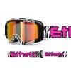 ETHEN ARES 0719 MX okuliare ZEBRA s červeným zrkadlovým sklom TOP MODEL