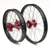 rex wheels set honda black red