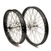 rex wheels set honda black silver