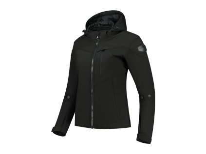 Dámska Moto Bunda Rusty Stitches nadrozmerna Ann Black Front