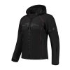 Damska Softshelova Moto Bunda Rusty Stitches NAOMI Cierna Black Cherry Front