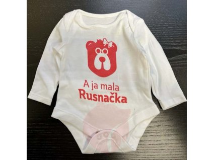 Poškodený tovar - Detské dupačky s dlhým rukávom - A ja mala Rusnačka