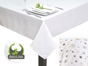 stolovy obrus bavlna ruzomberok ruza slovenske textil snow dream gold