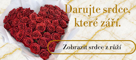 Třpytivé srdce z růží