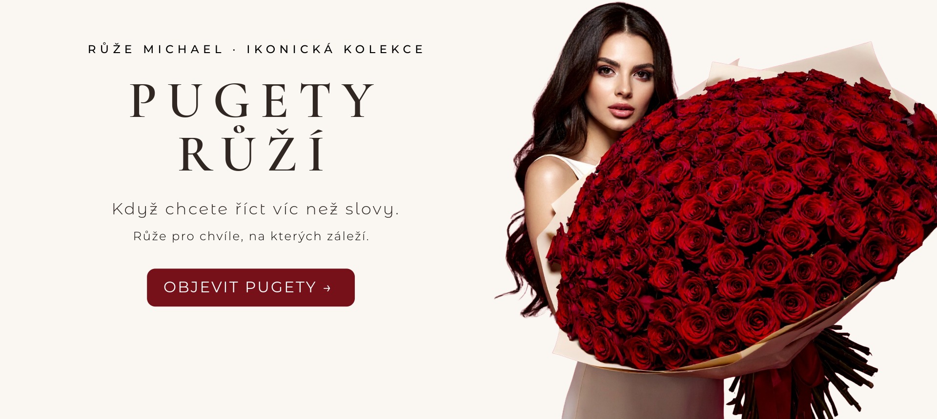 Pugety růží banner květen 2026