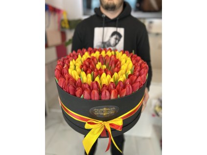 Tulipánový box v rukách