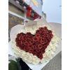 Серце кохання – букет блискучих червоних троянд