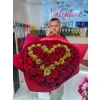 Golden Heart of Red Roses
