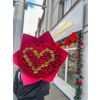 Golden Heart of Red Roses