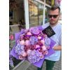 Pivoňková kytice s hortenziemi Violet Dream