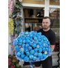 Блакитний діамант серед півоній