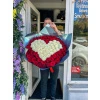 White Heart Rose Bouquet