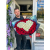 Heart bouquet of 151 roses
